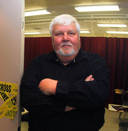 Pictured is Edward Strimlan, M.D., assistant professor of forensic science.